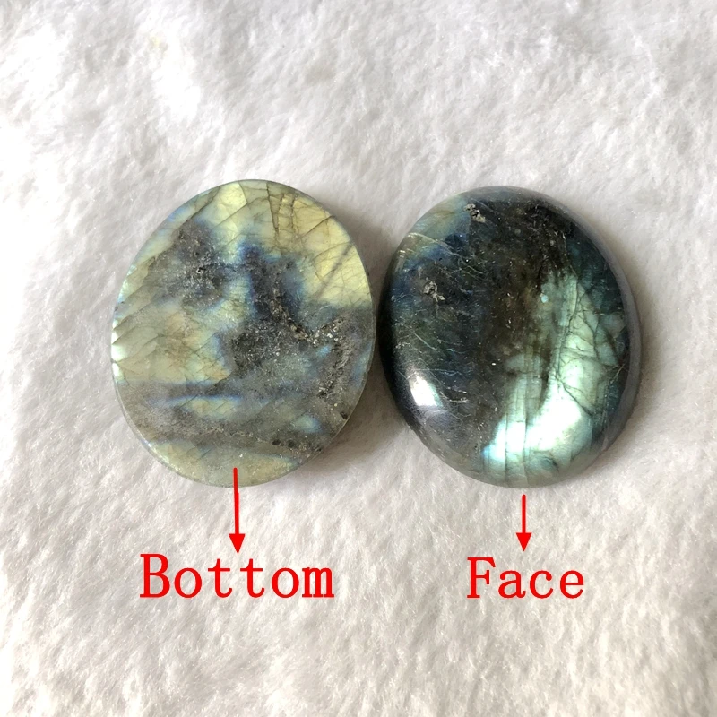 Wholesale1pcs 100% Natural Flash Labradorite 40x50mm Oval Gemstone Cabochon RING Face Peadant