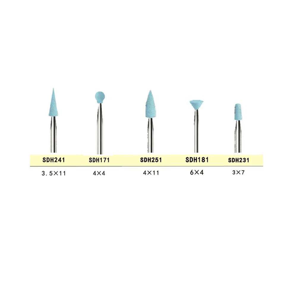 Dental lab ceramics diamond stone grinder zirconia full porcelian crowns polisher fast finishing dry grinding