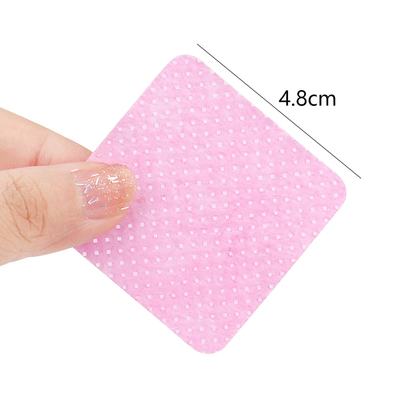 200 Pcs Lint Free Paper Cotton Wipes Eyelash Glue Remover Wipes Cleansing Cotton Sheet Nails Art Polish Makeup Clean Pads Tools