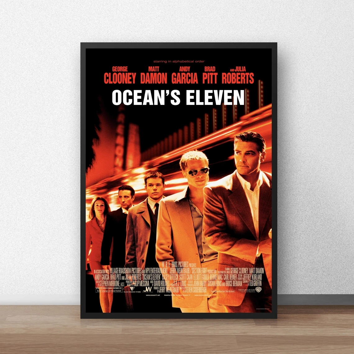 Ocean's Eleven Classic Movie Poster Canvas Art Print Home Decoration Wall Painting ( No Frame )