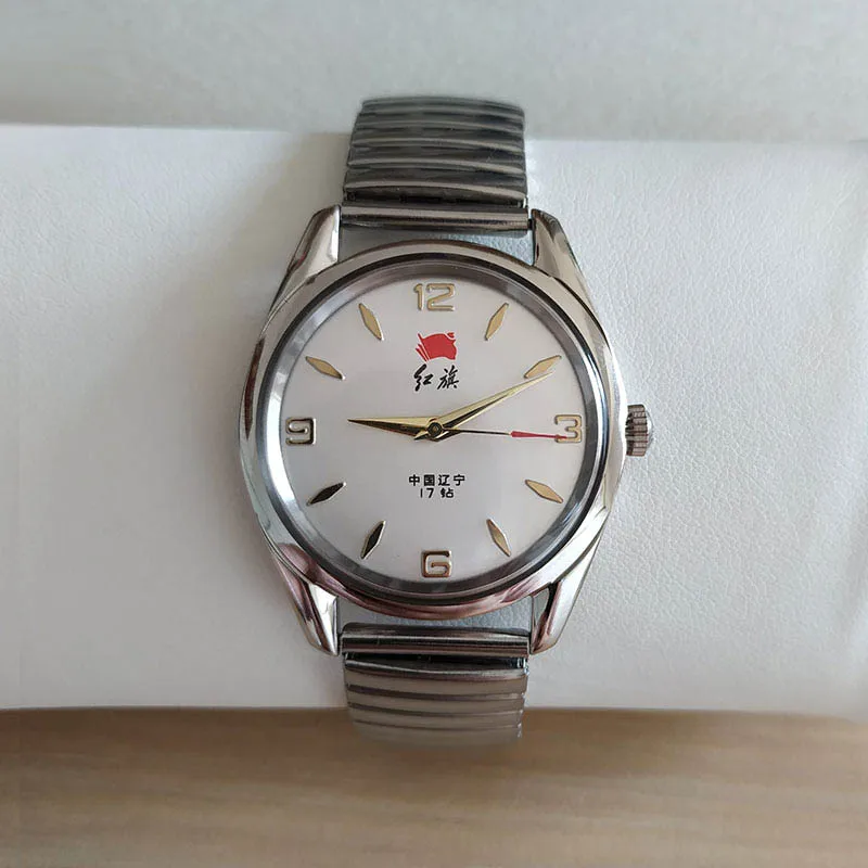 36 Mm Retro Fashion Hongqi Genuine Mechanical Watch Waterproof Stainless Steel Manual Winding Mechanical Men\'s Watch Luxury