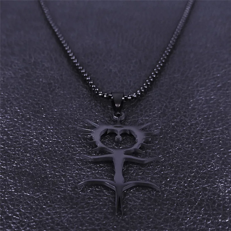 2024 Ghostemane Stainless Steel Charm Necklaces for Women/Men Silver Color Necklaces Pendants Jewelry collier homme N3789S03