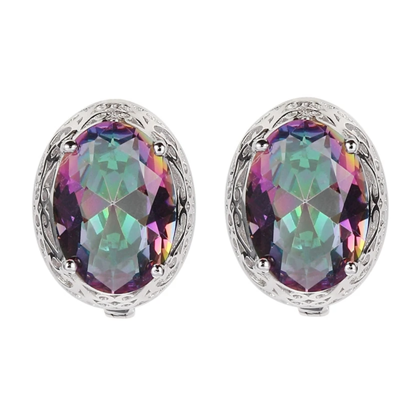 

Eulonvan Роскошные свадебные серьги из стерлингового серебра 925 пробы для женщин, ювелирные изделия и аксессуары, дропшиппинг, Радужный цирконий S-3714