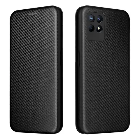 Realme 8i 9i GT 2 Carbon Fiber Texture Leather Case Realme 8 PRO C21 C21Y C11 Shockproof Book Flip Cover Realme 8 8i GT NEO2 2T
