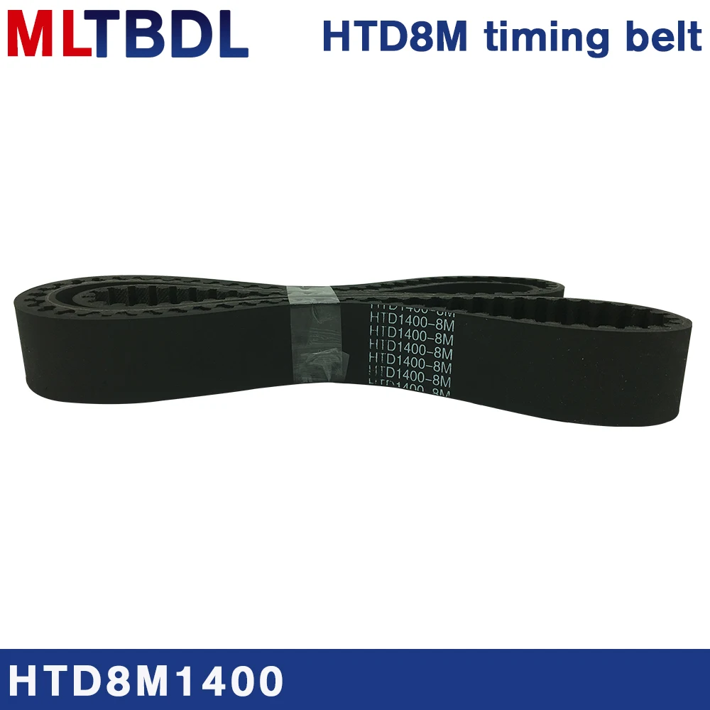 

Rubber synchronous belt HTD8M 1400 pitch 8mm arc tooth industrial transmission toothed belt width15/20/30/40