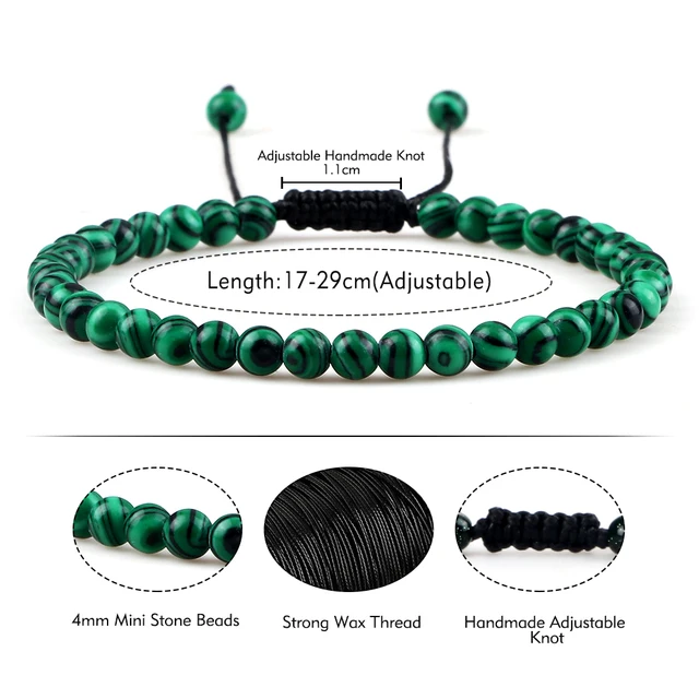 96159-724258.jpg Adjustable 4mm Chakra Beads Bracelet Mini Natural Stone Agats Lava Tiger Eye Beaded Bracelets & Bangles Women Men Gift Jewelry