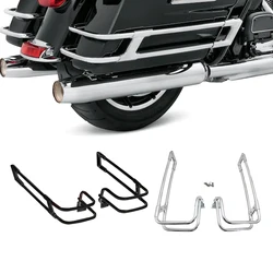 Motorcycle Saddlebag Guard Rails Chrome For Harley Touring models 2014-up
