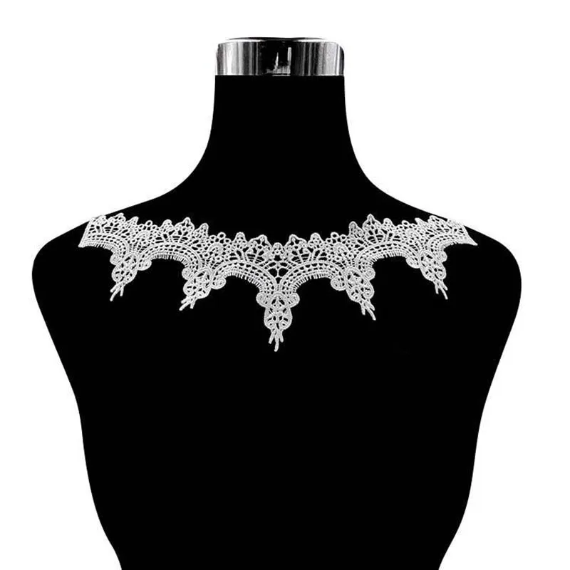 

30Pcs White Black Lace Collar Embroidery Applique Fake Neckline Sewing Supplies Decoration Ornaments Wedding Dress Accessories