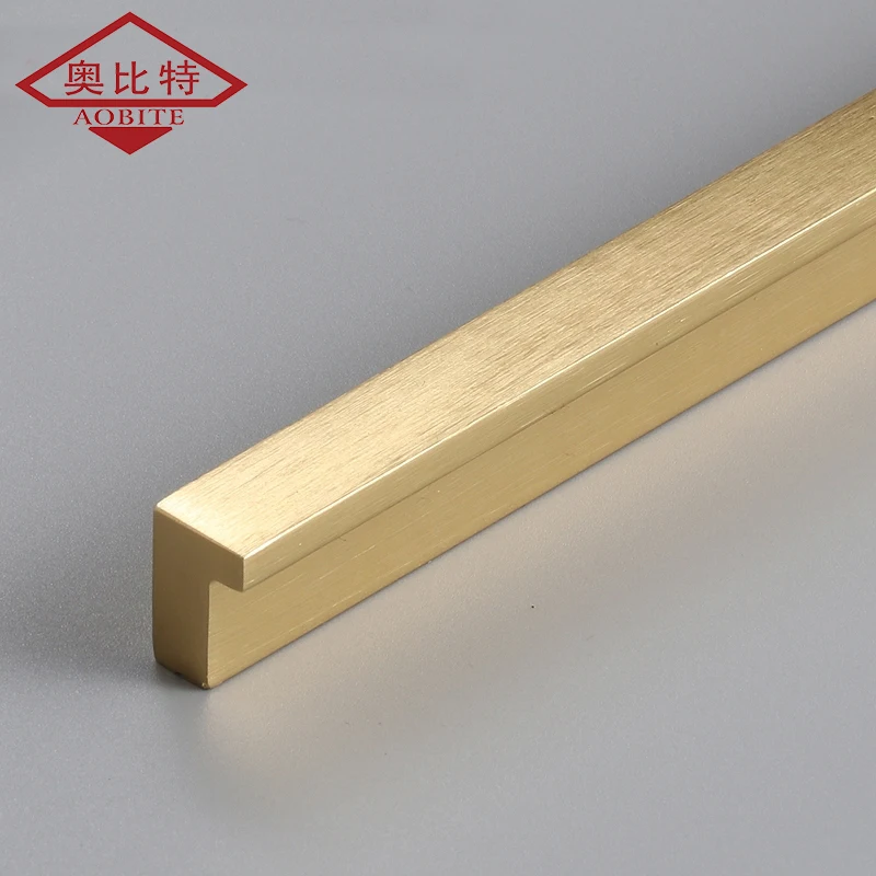 AOBITE Gold Wardrobe Dressers Cabinet Handles 500mm Aluminum Kitchen Cupboard Pulls Drawer Knobs Long Furniture Handle Hardware