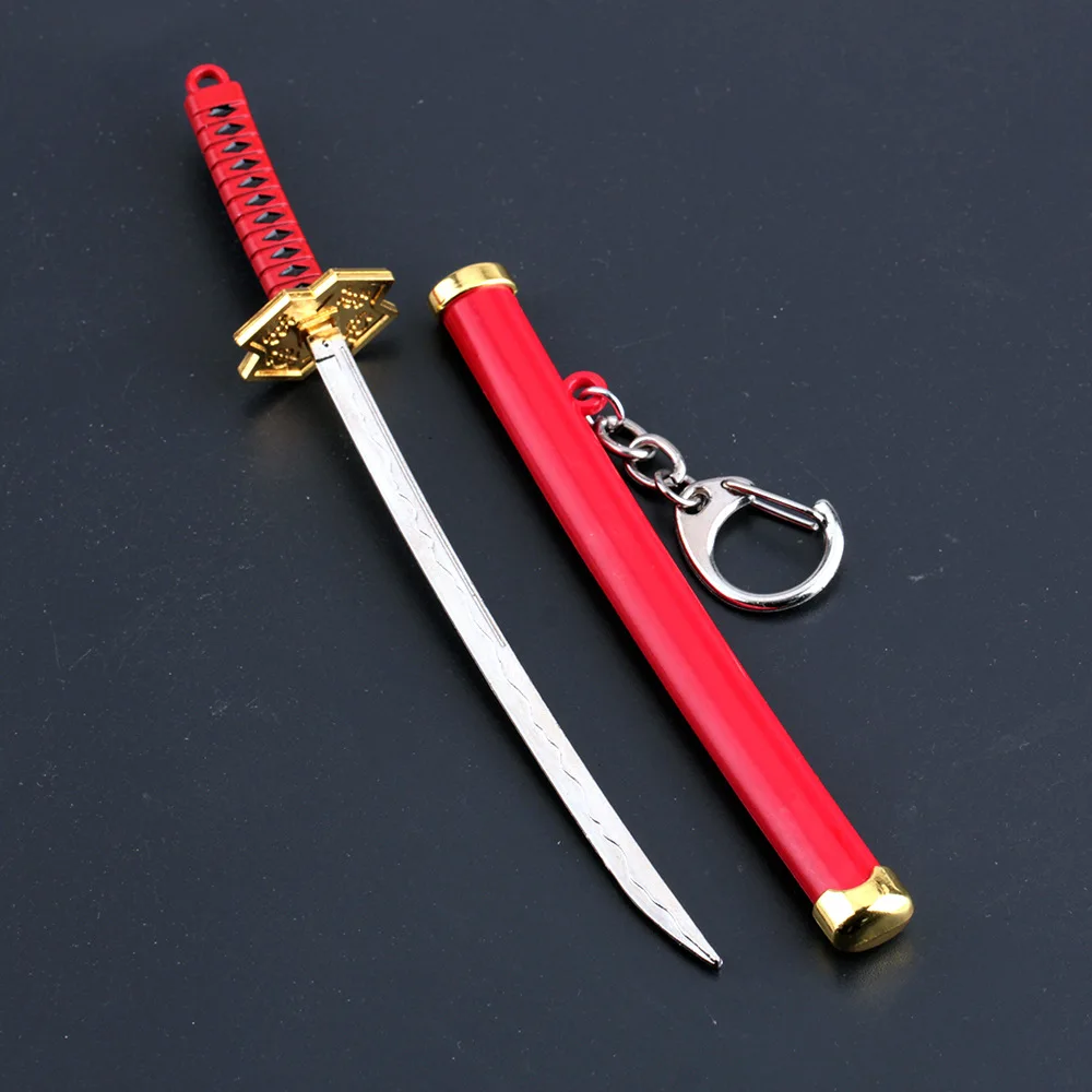 New 8 Styles Roronoa Zoro Sword Keychain For Women Men Buckle Toolholder Scabbard Katana Sabre Car Keyrings Gift Key Chains