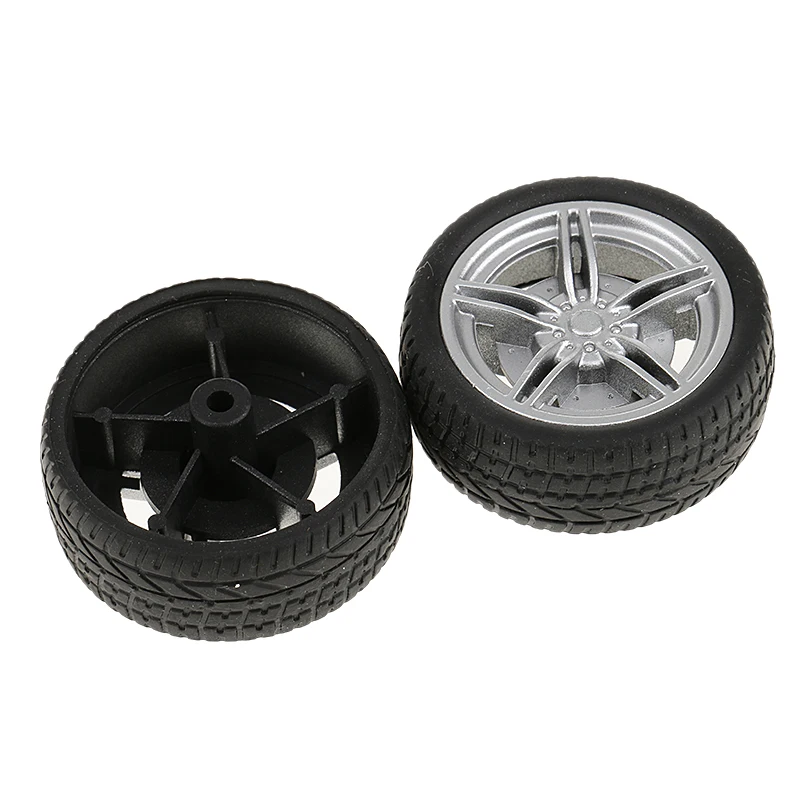 2pcs 40mm Simulation Rubber Wheel Tire Wheel Toy Model DIY RC Spare Parts 35 Remote Control Toys RC Car Parts Accessory