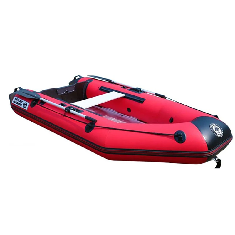 

Solarmarine Wholesale Professional 3 Person Aluminum Floor Inflatable Fishing Traveling Speed Boat Fishing Rescue Rowing Boats