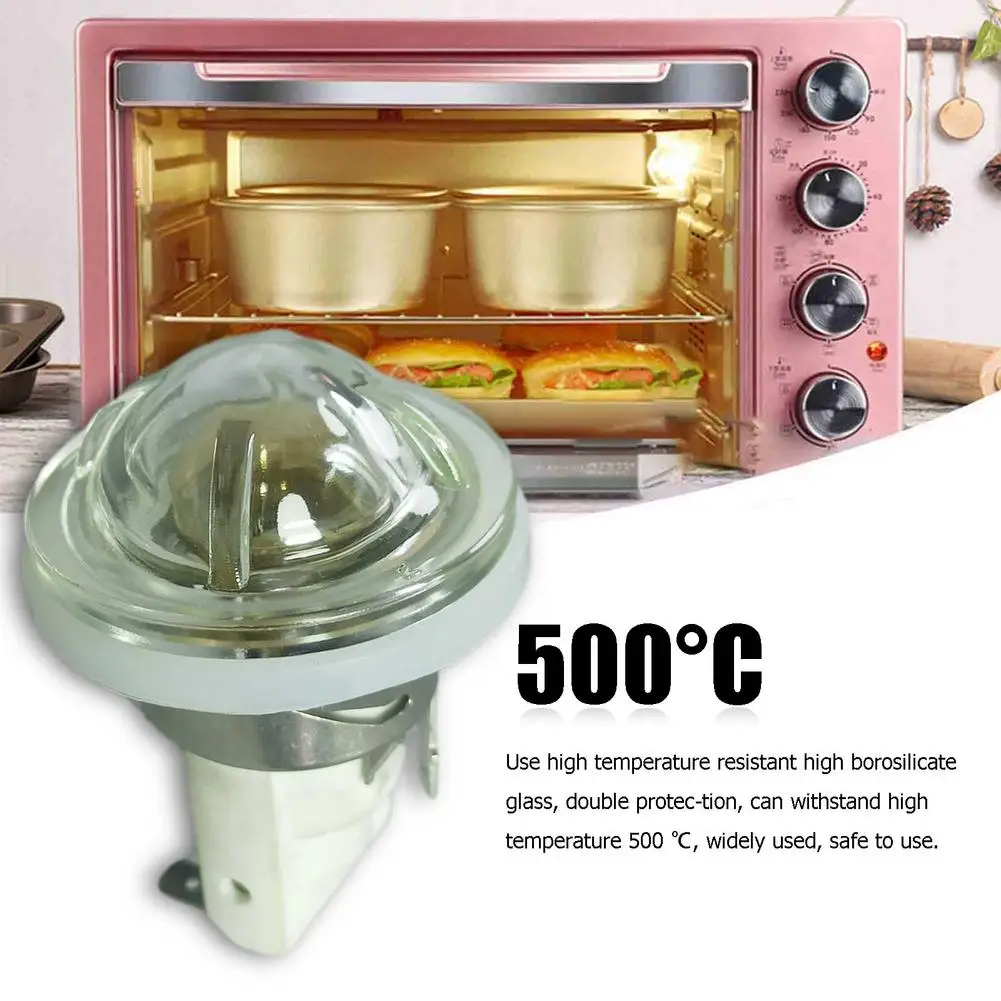 Bombilla de lámpara de horno E14 con Base, soporte de luz de horno resistente a altas temperaturas, 25W, para refrigeradores de horno microondas,