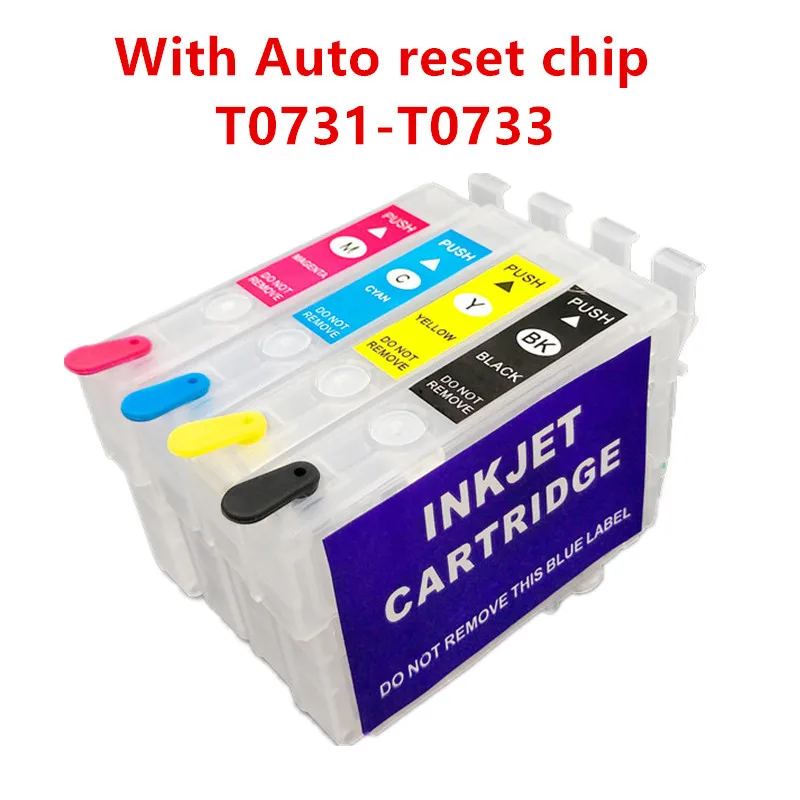 T0731 0731 refillable Ink Cartridge for Epson 73 T0731N 73N T30 TX203 TX510F TX210 CX5900 T40W TX205 TX209 TX409