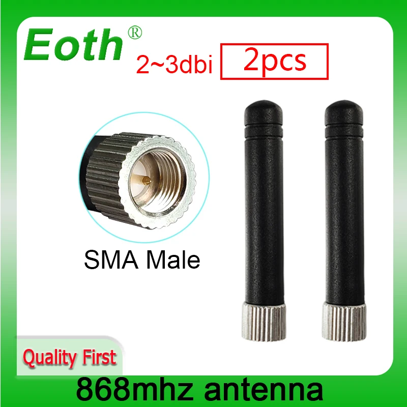 EOTH 2 stücke 868mhz antenne 2 ~ 3dbi sma männlichen 915mhz lora antene pbx iot modul lorawan signal empfänger antena high gain