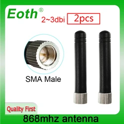 EOTH 2 stücke 868mhz antenne 2 ~ 3dbi sma männlichen 915mhz lora antene pbx iot modul lorawan signal empfänger antena high gain