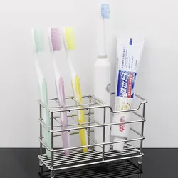 1PC Creative Electric Toothbrush Holder Storage Rack Stainless Steel Bathroom Toothpaste Holder Sundries Organizer Shelf Boxes