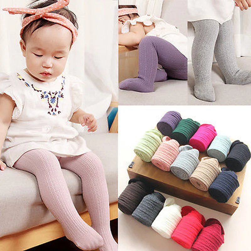 Autumn Winter Baby Kids Girls Cotton Tights Pantyhose Bottom 6 Colors