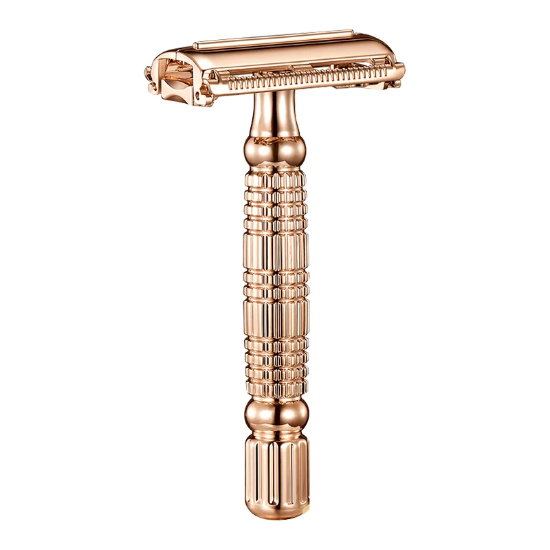 Double Edge Blades Razor Safety Alloy Razor Manual Shaver Top Quality Rose Gold Butterfly Men Shaving