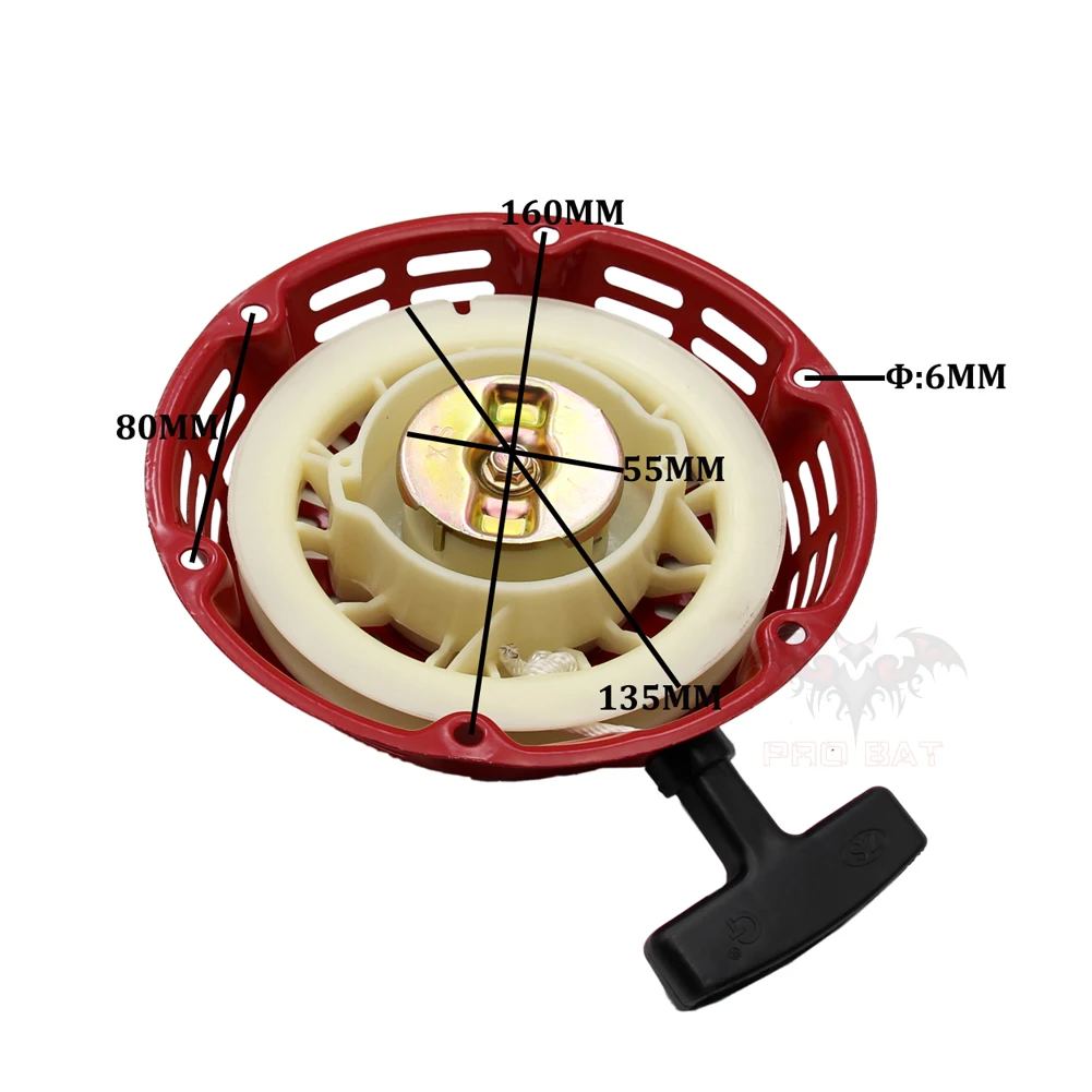 سحب بداية بادئ حركة ارتدادي ل KT-196cc تريل ماستر Mini XRS 163cc 80T الذهاب كارتس قرش صغير 5.5HP 6.5HP 212CC Motovox MBX20 Mini B