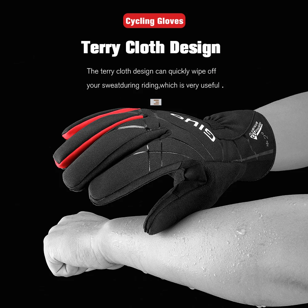 GIYO – gants de cyclisme pour hommes et femmes, coupe-vent, pour moto, vtt, équipement de Sport et de gymnastique, hiver