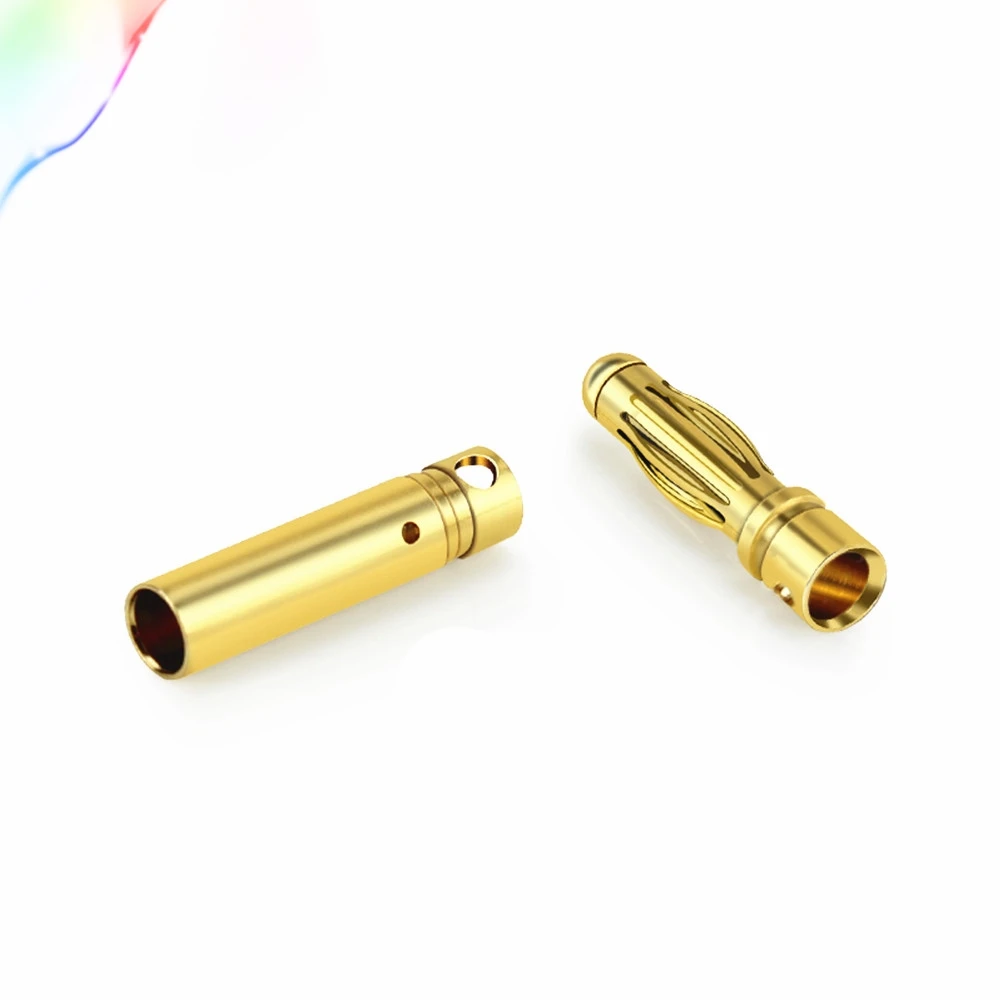 5 pair/lot 2/3/3.5/4/6/8mm Gold Copper Brushless Motor Banana Plug Bullet Connector Plated For ESC Battery