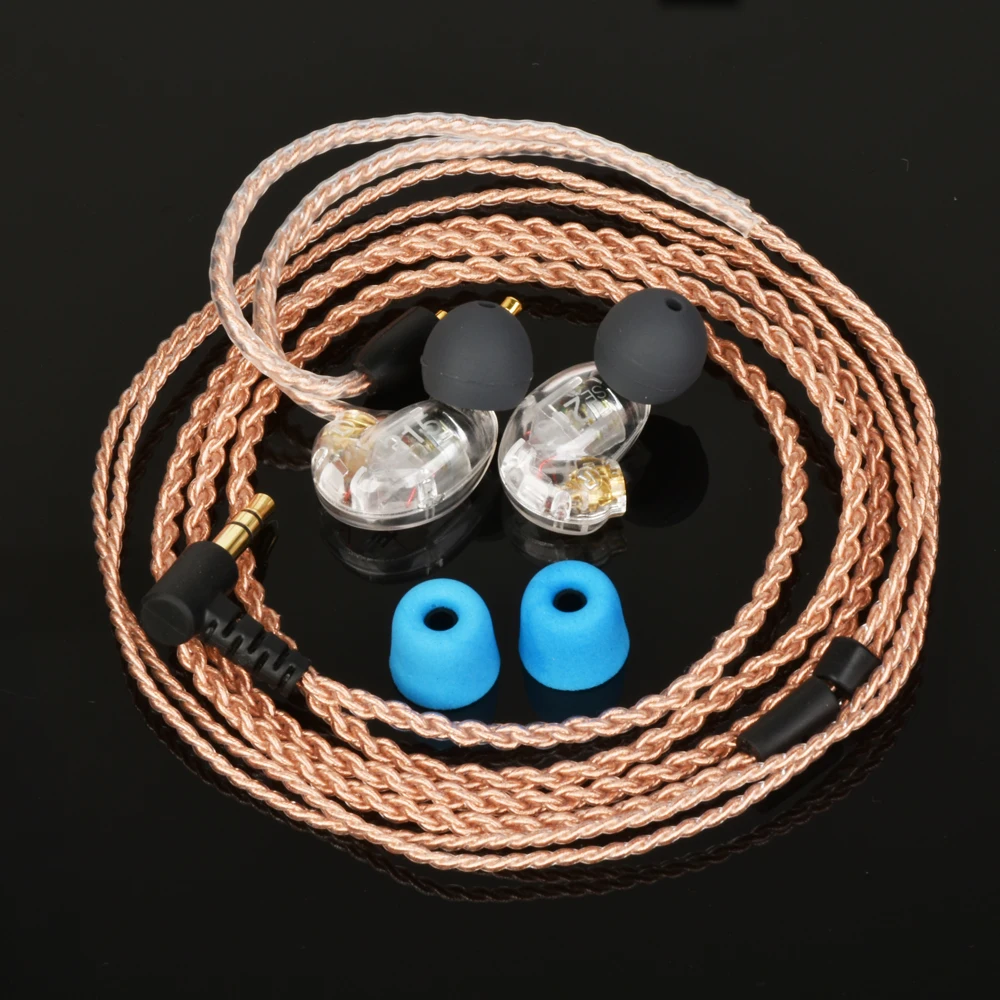 DIY MMCX SE215 stereo 3.5MM Hi-FI In ear Earphones With Separate Cable headset For Shure SE535 MMCX headphone