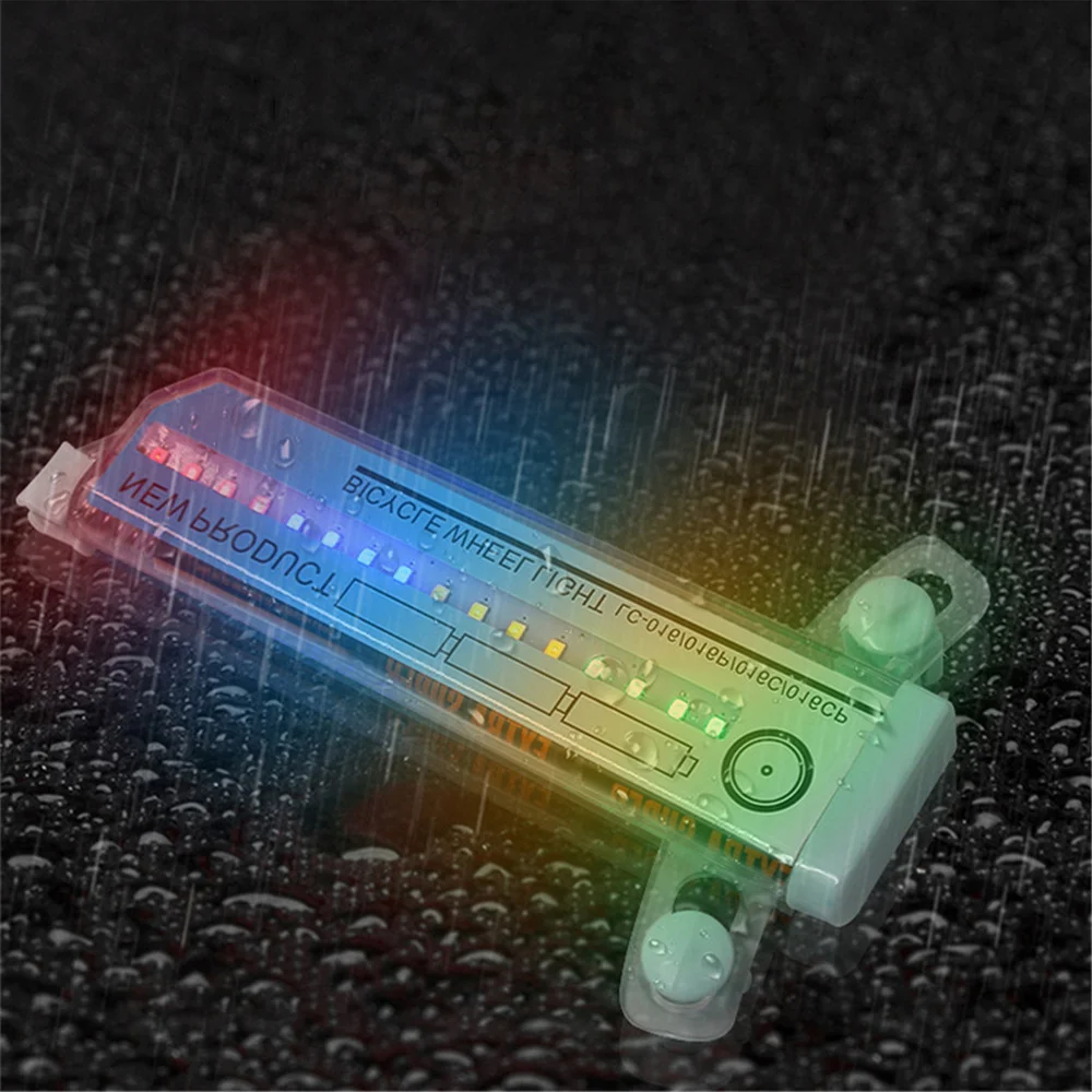 New Bicycle Spoke Lights Induction LED Colorful Bike Light Safety Warning Light Road Bike Motorcycle Car Cycling Accessories