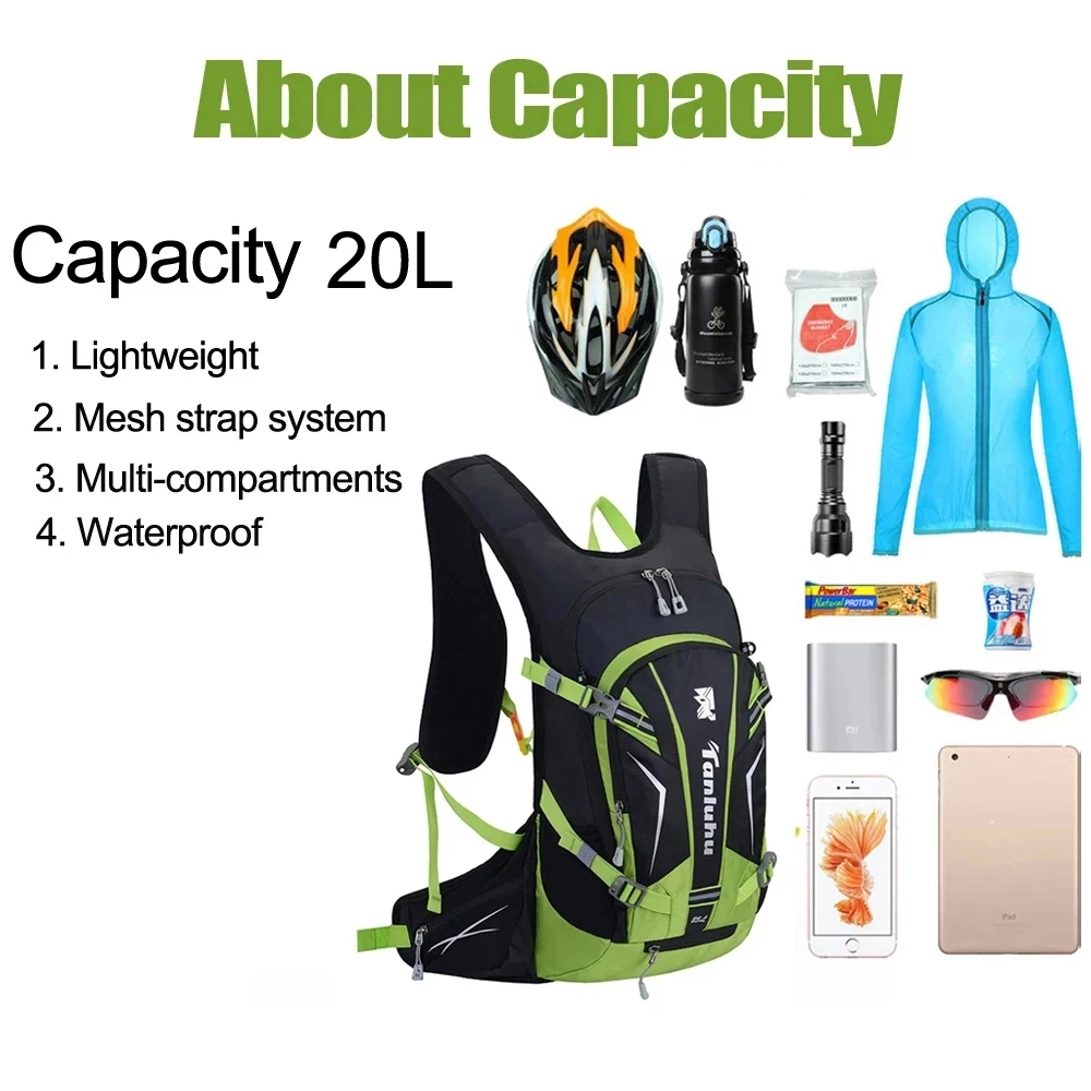 Cycling Backpack Waterproof 10L/15L/20L Bicycle Bags Water Bag Outdoor Sport Climbing Hiking MTB Road Bike Hydration Backpack