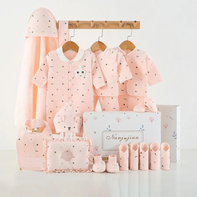 16-24pieces/0-3months Newborn Baby Clothing Set Newborn Gift Kids Clothes Suit Unisex 100% Cotton Toddler Clothing Sets No Box