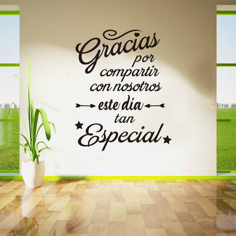 Vinyl wall sticker for home decoration Spain Gracia share art poster for living room house decoration gw105