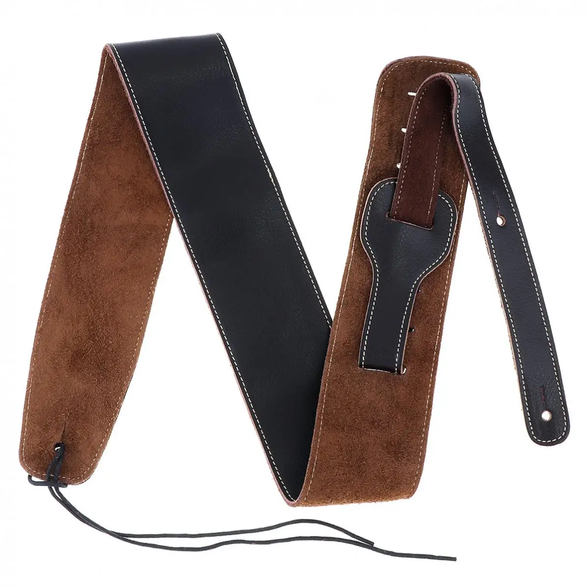 Genuine Leather Suede Cowhide Adjustable Guitar Strap for Acoustic Electric Guitar Bass