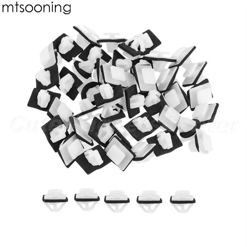 mtsooning 50pcs Car Plastic Fastener Door Guard Plate Wheel Eyebrow Clip For Kia Seahorse Hyundai Elantra Cerato Sportage Tucson