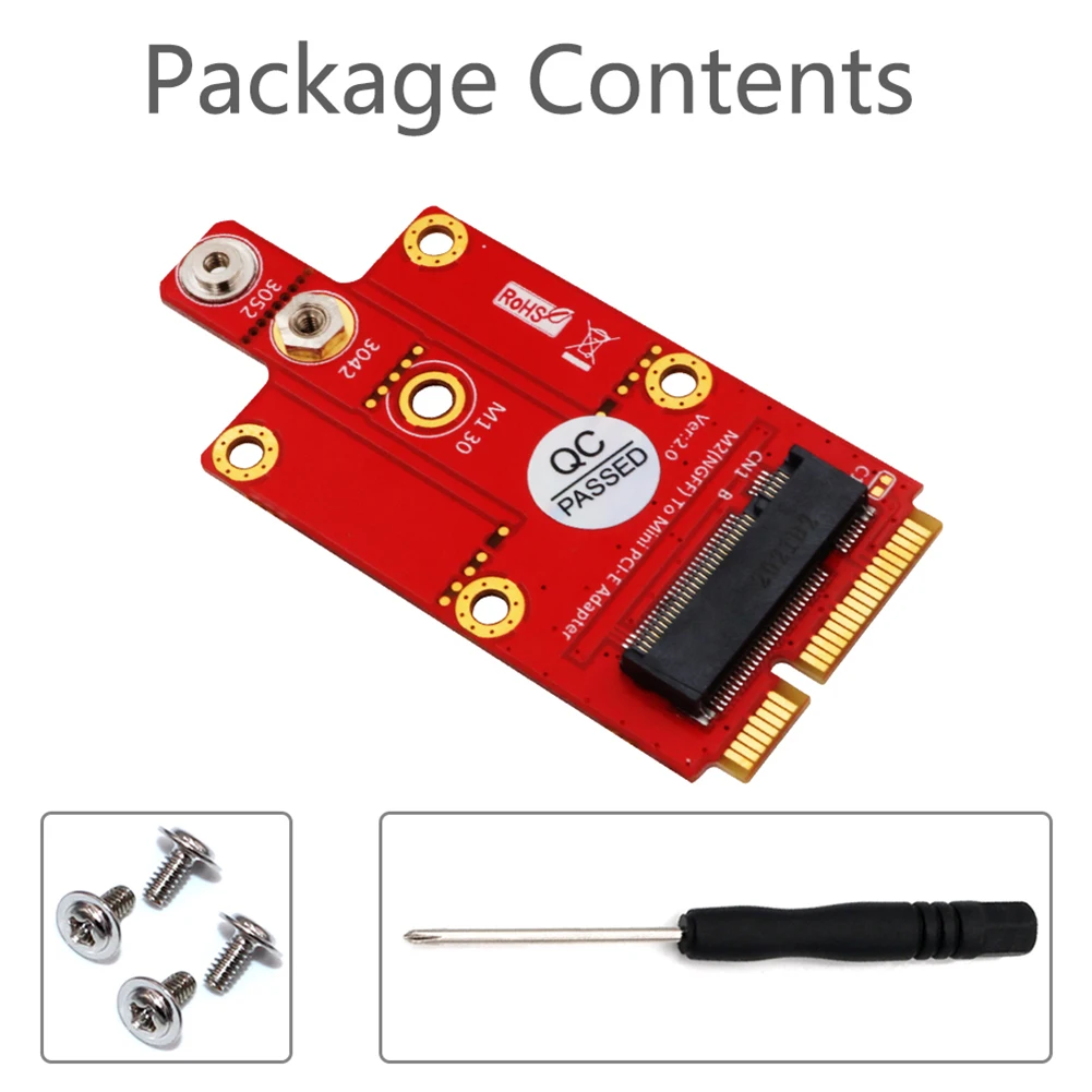 Adaptateur M.2 Key B vers Mini PCI-e NGFF M2 vers Mini PCI Express PCIe pour Module 3G 4G 5G, prend en charge les emplacements mPCIe pleine grandeur et demi-taille