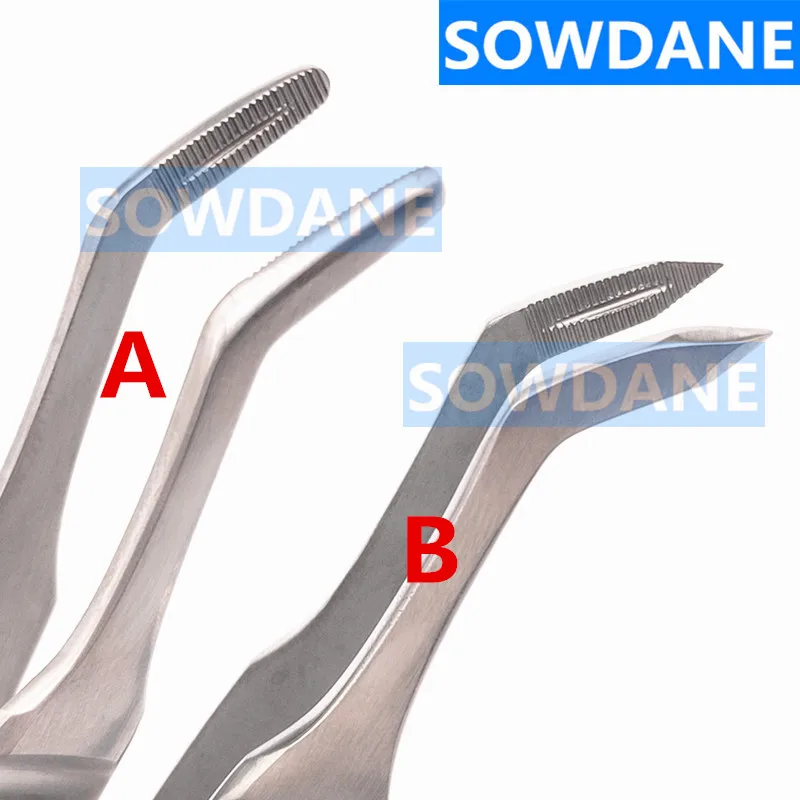 Dental Extraction Tweezer Pointed End Root Splinter Forcep Round Tip Root Tip Pick Tweezers Dental Orthodontic Instrument Tool