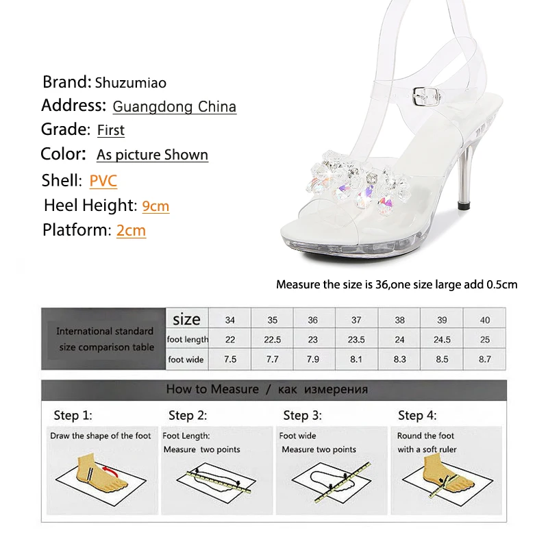 Transparent Rhinestone Sandals Women 2022 Sexy High Heels Ladies Banquet Wedding Shoes Fashion Show Summer Open Toe Woman Slippe