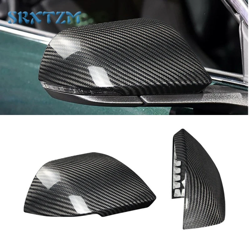 North American Version For Ford Mustang 2015 - 2020 Side Wing Mirror Cover Caps Carbon Fiber Rearview Mirror Case Cover