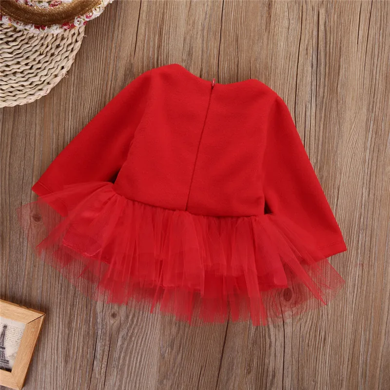 Christmas Costumes Baby Girls Dress XMAS Santa Claus Dresses Party Tulle Tutu Dress Christmas Dress Girls Clothes