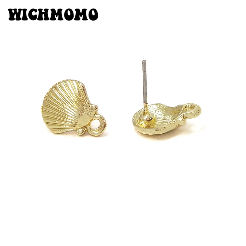 New 12*10mm 10pcs High Quality Zinc Alloy Small Scallops Earring Base Connectors Linkers for DIY Earring Jewelry Accessories