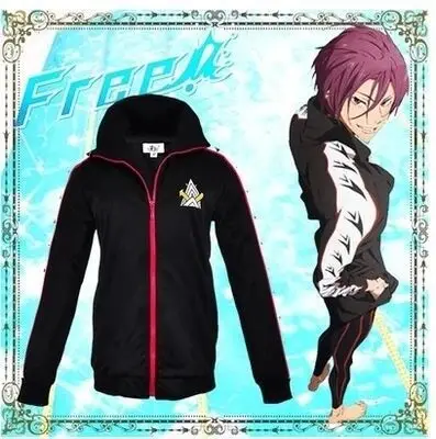 Free! - Iwatobi Club Rin Matsuoka Deluxe Edition Uniform Jacket Coat Suit Cosplay Costume Samezuka Academy Logo Boys Outfit