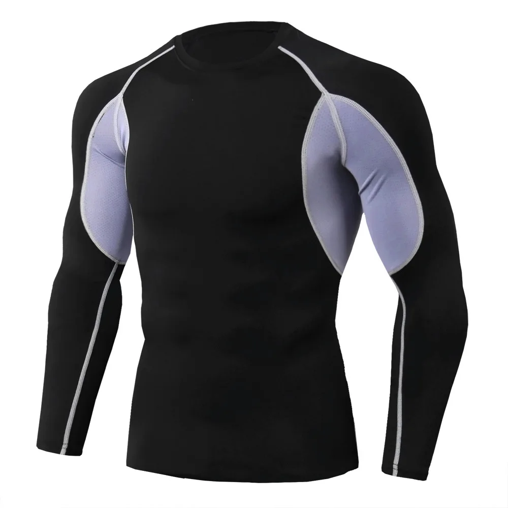 Men\'s T-shirt Men Running Sport T Shirt Men Compression Fitness Tops Tee Quick DryTight Training Gym Sport Running Shirts Jersey