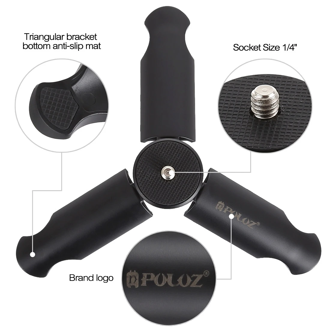 แบบพกพา Mini ขาตั้งกล้องขาตั้ง 1/4 ''สำหรับสมาร์ทโฟนกล้อง Monopod สำหรับ iPhone/Samsung/Xiaomi สำหรับ gopro6/DJI