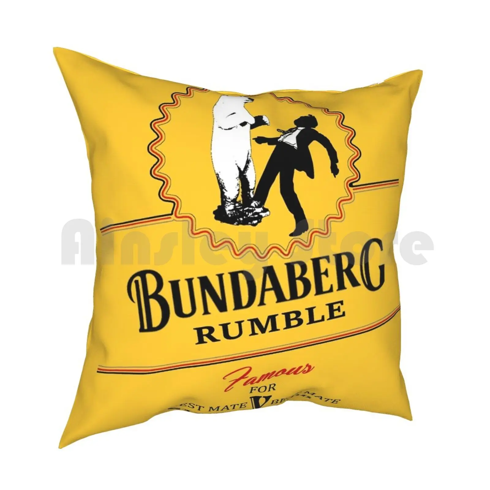 Bundaberg Rumble Pillow Case Printed Home Soft Throw Pillow Drunk Australia Rum Spirit Aussie Bundaberg Funny Drinking