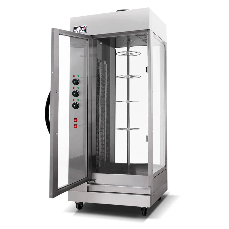 Horno de pato asado de YF-18, caja de aves de corral asadas de Gas, de 220V con calefacción eléctrica, horno de pescado a la parrilla