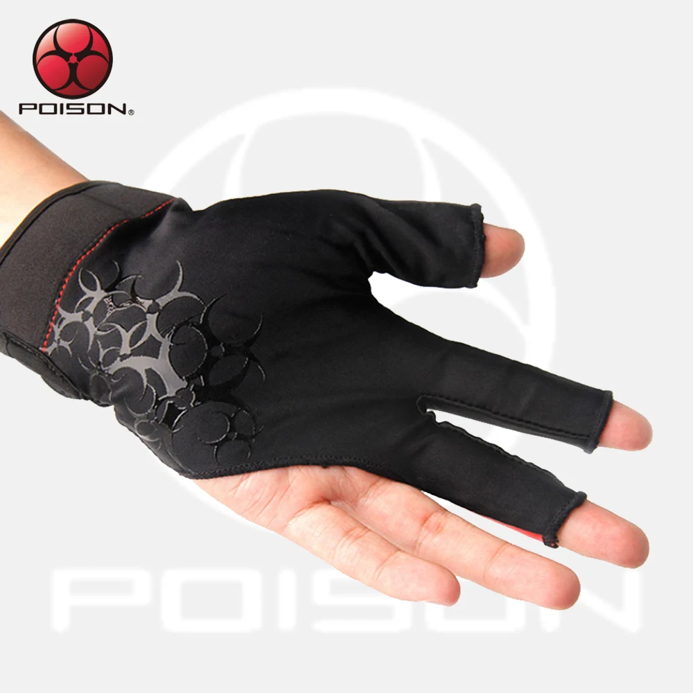 Guantes de LICRA antideslizantes para billar, guante de billar profesional, accesorios de billar, veneno, una pieza