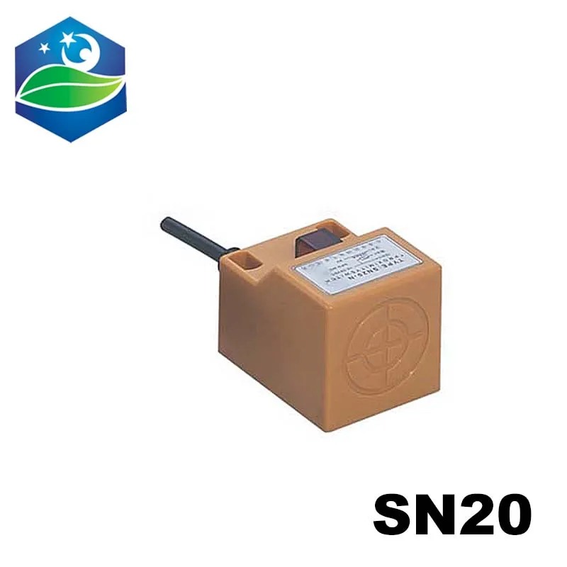 4 wire NO+NC 40*40*52mm Non-flush Square type inductance switch SN20 square proximity switch