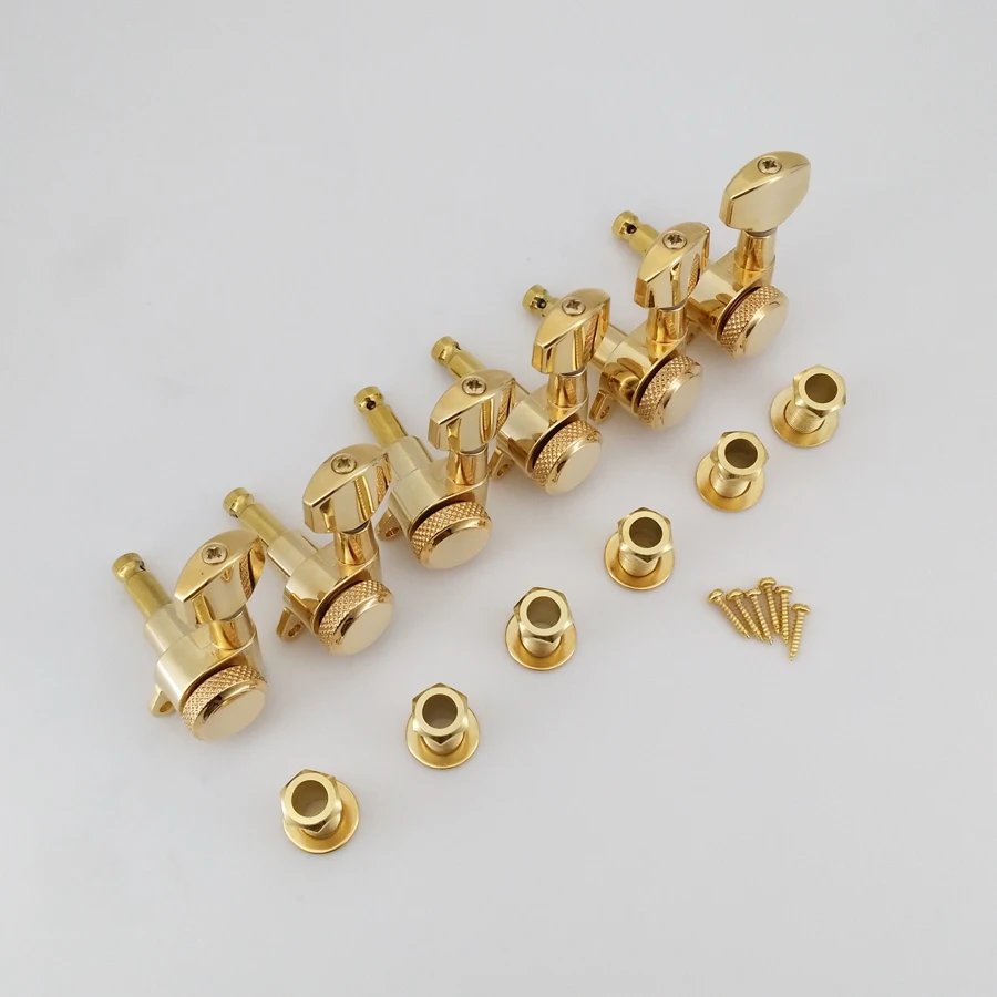 Left Hand Schaller M6 Type Guitar Gold Locking Deluxe Guitar Machine Head Tuners Tuning Pegs for JP6 ST TL Guitar well