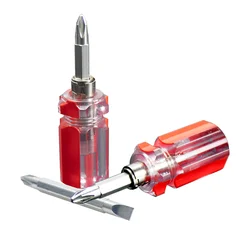 Mini kit di cacciaviti Piccolo cacciavite portatile a testa di ravanello Manico trasparente Riparazione utensili manuali Riparazione auto di precisione