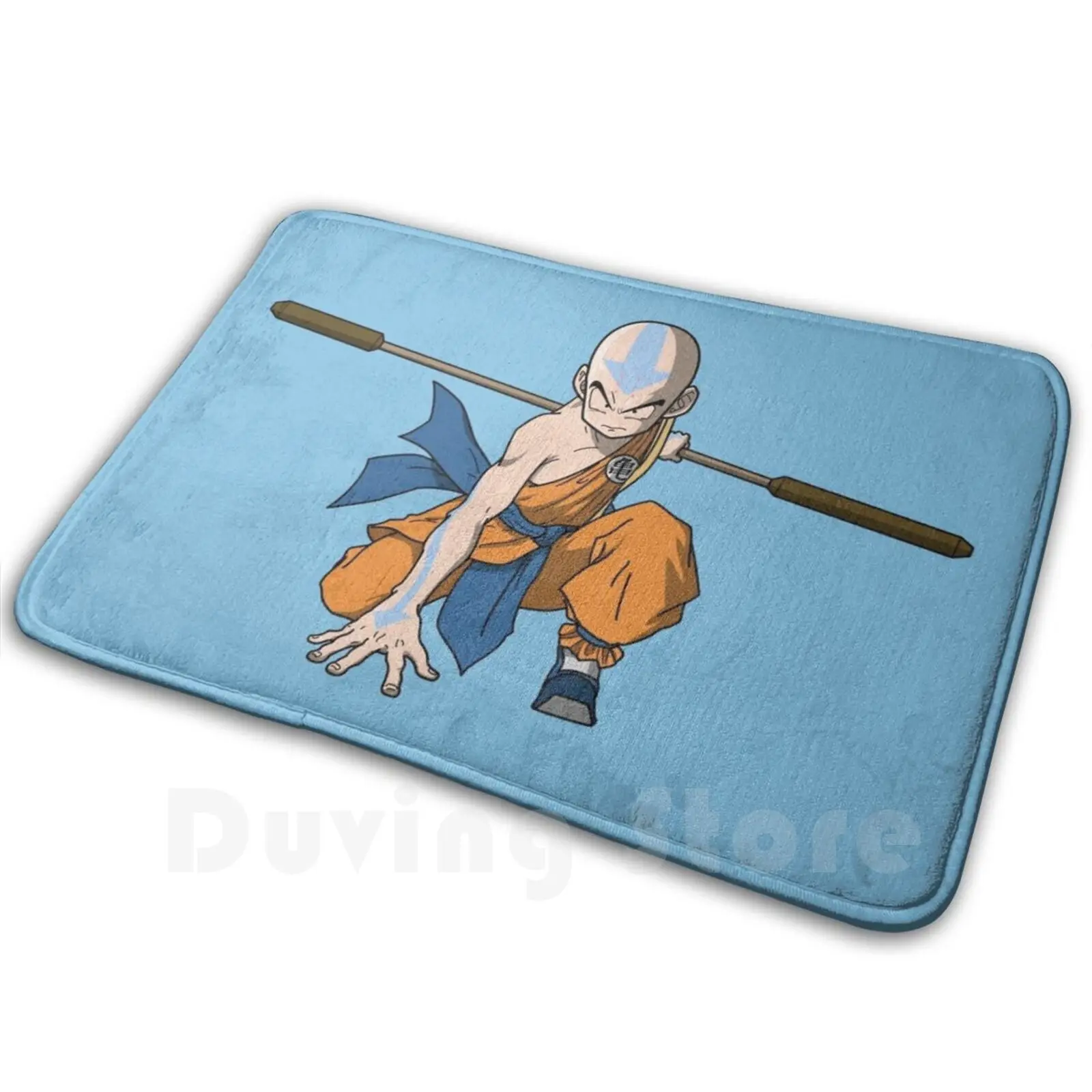 Krillin The Last Carpet Mat Rug Cushion Soft Non-Slip Krillin The Last Airbender Air Fire Earth Water Bender