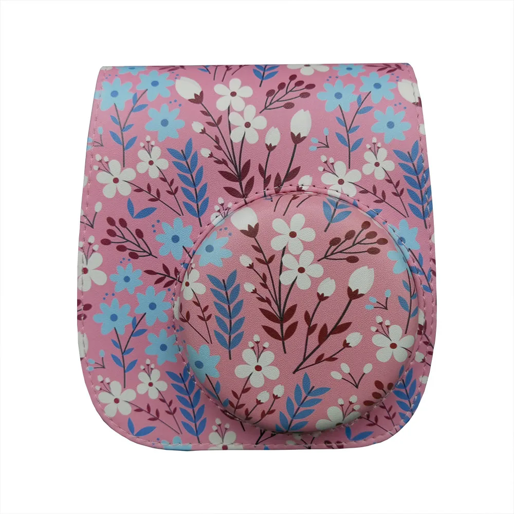 Сумка на плечо для камеры, защитный чехол, кожаная сумка для камеры Fujifilm Instax Mini 8/ MINI8 +/ 9 mini 11 с красочными узорами леса